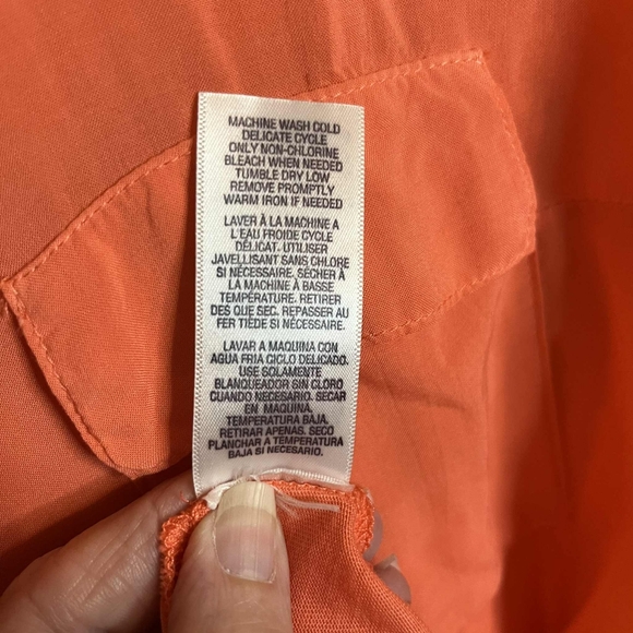 Splendid Shirting Medium Long Sleeve Top In Apricot - Picture 5 of 10